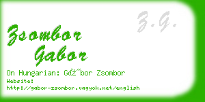 zsombor gabor business card